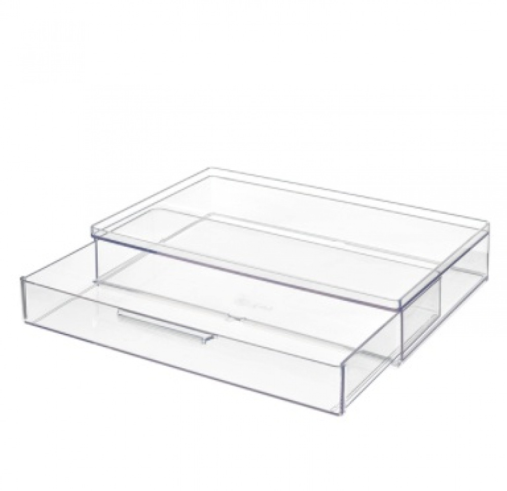 Drawer, Large Shallow, THE HOME EDIT ALL-PURPOSE DRAWER , 26,7 x 17,8 x H 5,1 cm, Clear in the group Storage / Bathroom storage / Makeup storage at SmartaSaker.se (42258)