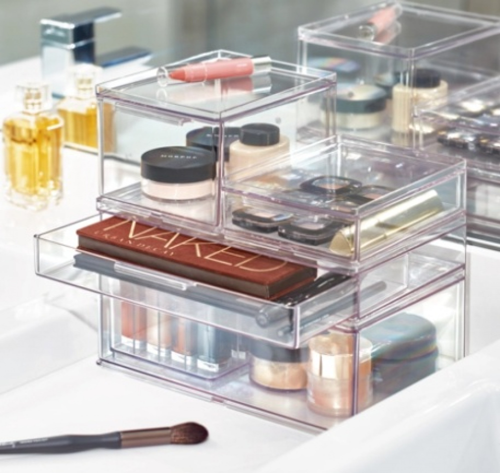 Drawer, Large Shallow, THE HOME EDIT ALL-PURPOSE DRAWER , 26,7 x 17,8 x H 5,1 cm, Clear in the group Storage / Bathroom storage / Makeup storage at SmartaSaker.se (42258)