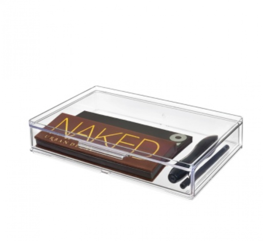 Drawer, Large Shallow, THE HOME EDIT ALL-PURPOSE DRAWER , 26,7 x 17,8 x H 5,1 cm, Clear in the group Storage / Bathroom storage / Makeup storage at SmartaSaker.se (42258)
