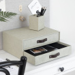 Mini chest of drawers 2 drawers, Birger canvas, Bigso, beige