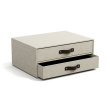 Mini chest of drawers 2 drawers, Birger canvas, Bigso, beige