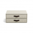 Two drawer box storage, BIGSO BIRGER CANVAS, 33 x 25,5 x H 14,5 cm, Beige Two drawer box storage, BIGSO BIRGER CANVAS, 33 x 25,5 x H 14,5 cm, Beige