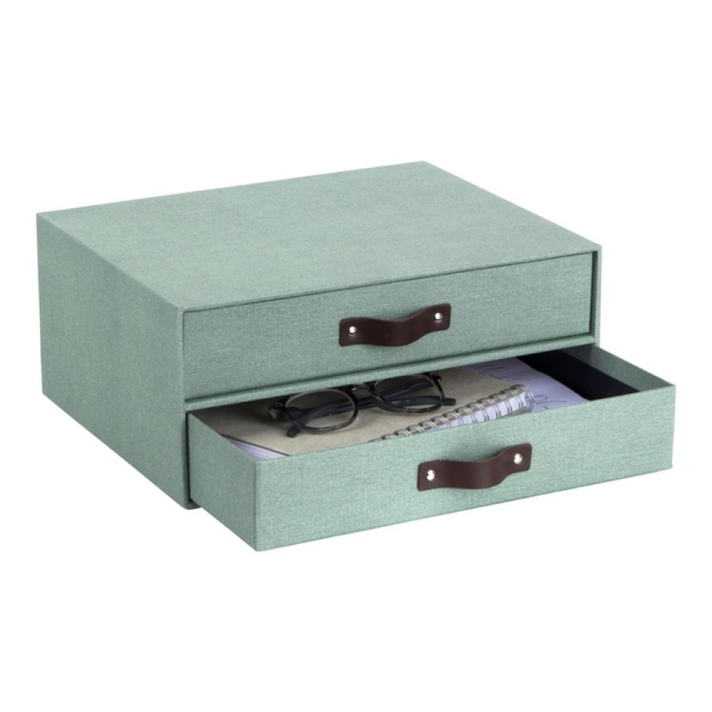 Two drawer box storage, BIGSO BIRGER CANVAS, 33 x 25,5 x H 14,5 cm in the group Storage / Storage boxes / BigSo storage boxes at SmartaSaker.se (42261)