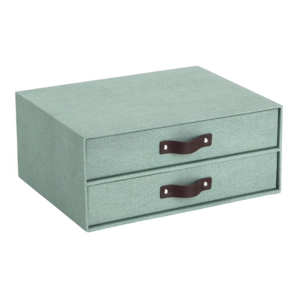 Two drawer box storage, BIGSO BIRGER CANVAS, 33 x 25,5 x H 14,5 cm in the group Storage / Storage boxes / BigSo storage boxes at SmartaSaker.se (42261)