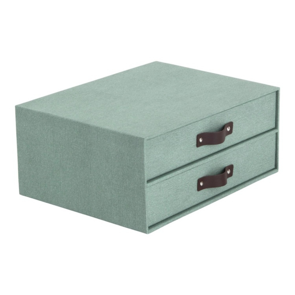 Two drawer box storage, BIGSO BIRGER CANVAS, 33 x 25,5 x H 14,5 cm in the group Storage / Storage boxes / BigSo storage boxes at SmartaSaker.se (42261)