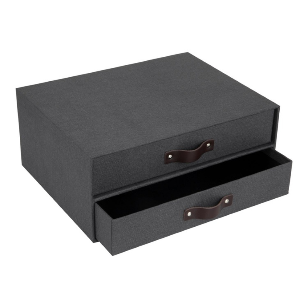 Two drawer box storage, BIGSO BIRGER CANVAS, 33 x 25,5 x H 14,5 cm in the group Storage / Storage boxes / BigSo storage boxes at SmartaSaker.se (42261)