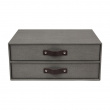 Two drawer box storage, BIGSO BIRGER CANVAS, 33 x 25,5 x H 14,5 cm