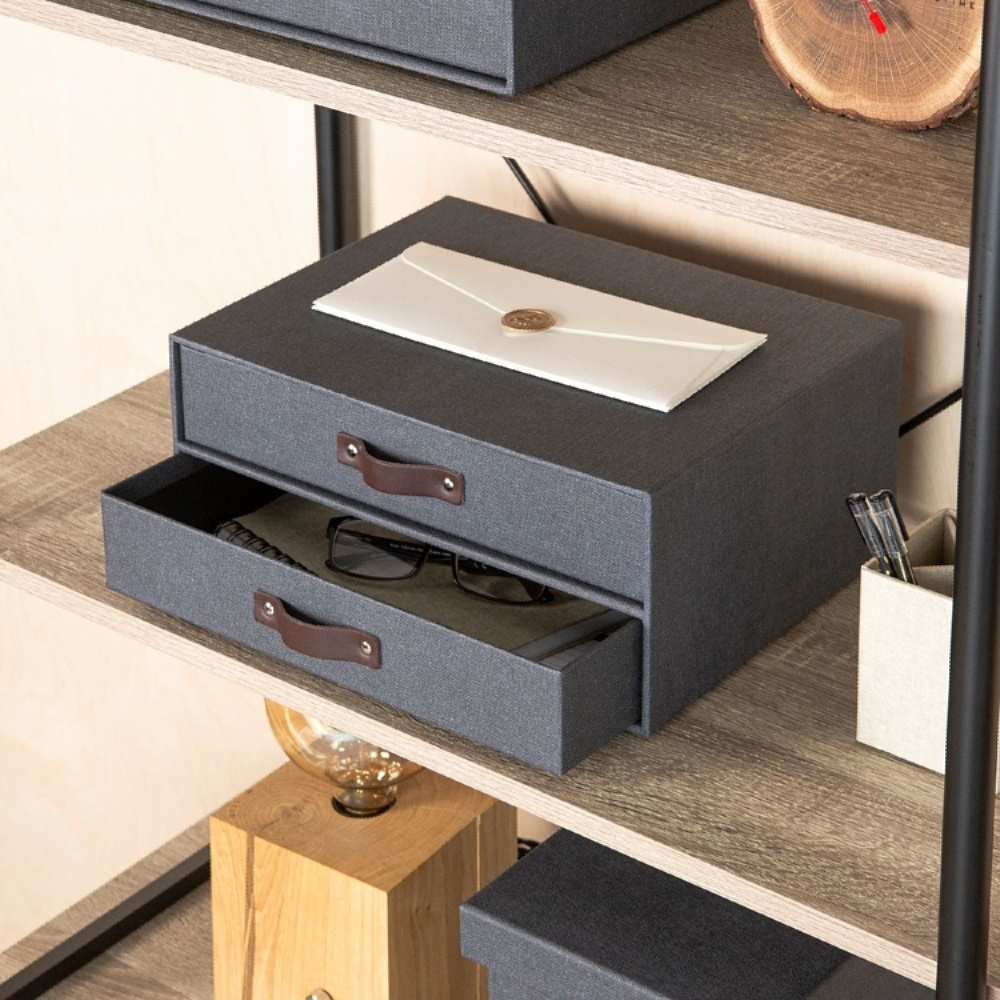 Mini chest of drawers 2 drawers, Birger canvas, Bigso in the group Storage / Storage boxes / Bigso storage boxes at SmartaSaker.se (42261)