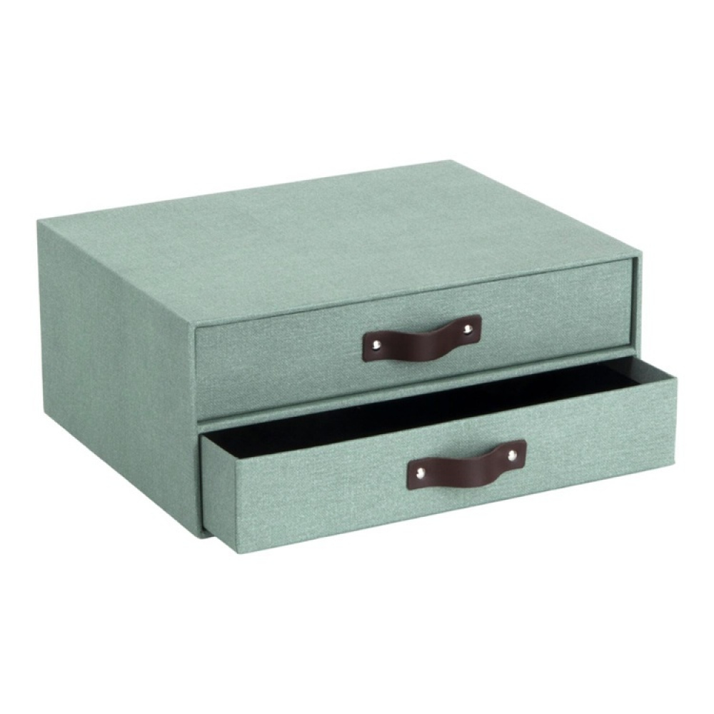 Two drawer box storage, BIGSO BIRGER CANVAS, 33 x 25,5 x H 14,5 cm in the group Storage / Storage boxes / BigSo storage boxes at SmartaSaker.se (42261)