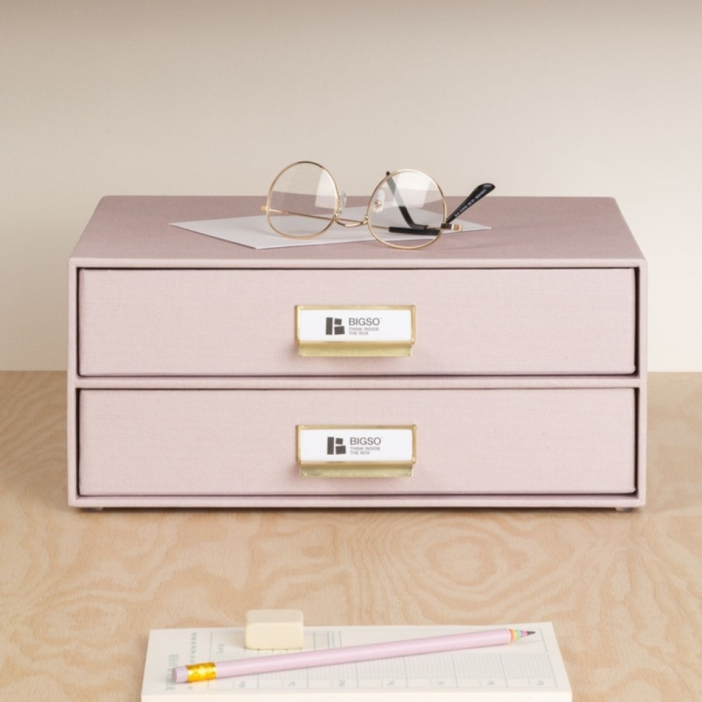 Two drawer box storage, BIGSO BIRGER RESTORE, 33 x 25,5 x H 14,5 cm in the group Storage / Storage boxes / BigSo storage boxes at SmartaSaker.se (42262)