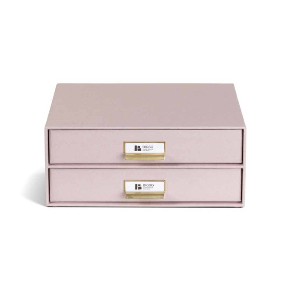 Two drawer box storage, BIGSO BIRGER RESTORE, 33 x 25,5 x H 14,5 cm in the group Storage / Storage boxes / BigSo storage boxes at SmartaSaker.se (42262)