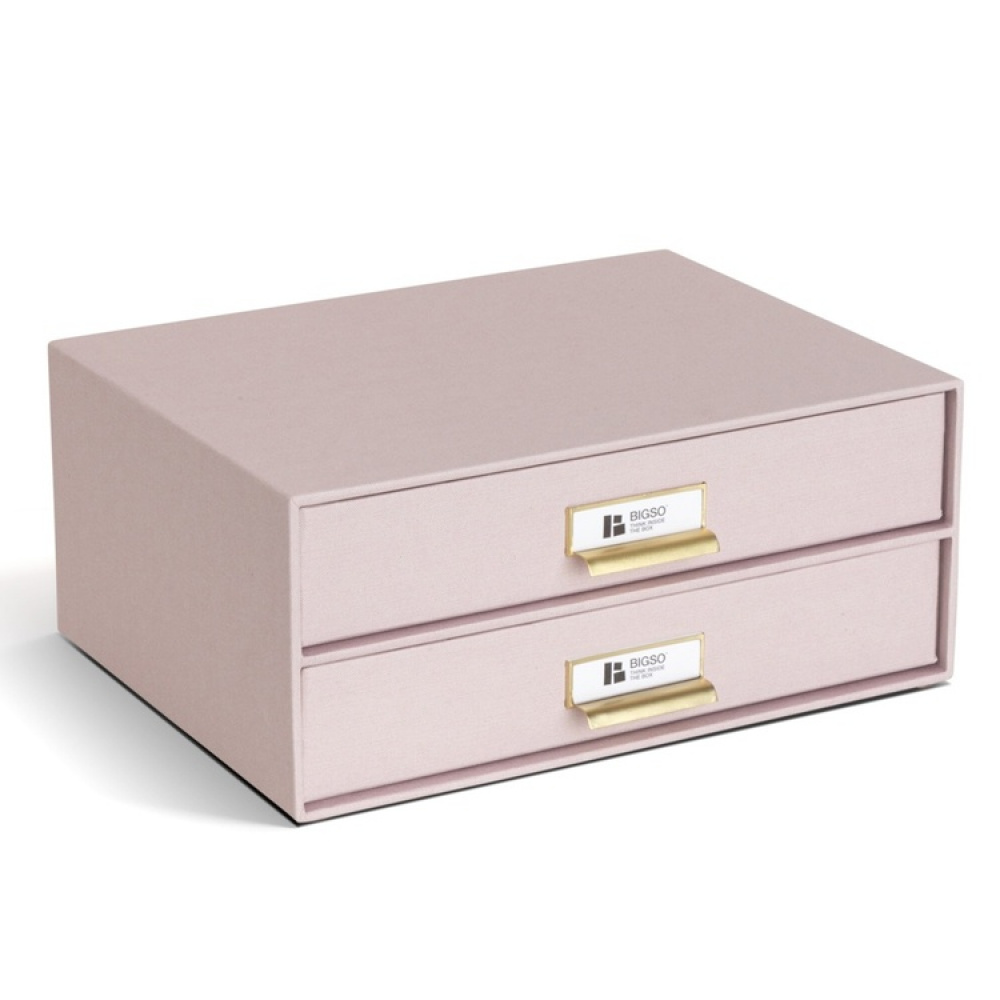 Two drawer box storage, BIGSO BIRGER RESTORE, 33 x 25,5 x H 14,5 cm in the group Storage / Storage boxes / BigSo storage boxes at SmartaSaker.se (42262)