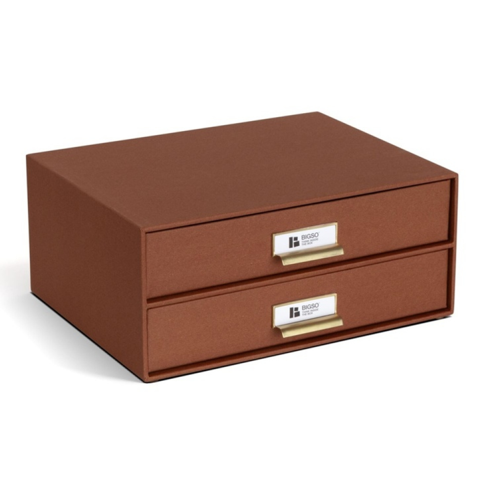 Two drawer box storage, BIGSO BIRGER RESTORE, 33 x 25,5 x H 14,5 cm in the group Storage / Storage boxes / BigSo storage boxes at SmartaSaker.se (42262)