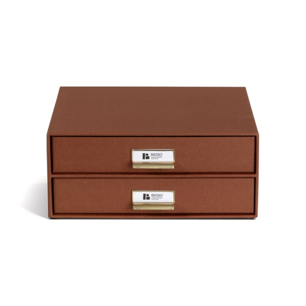 Two drawer box storage, BIGSO BIRGER RESTORE, 33 x 25,5 x H 14,5 cm in the group Storage / Storage boxes / BigSo storage boxes at SmartaSaker.se (42262)