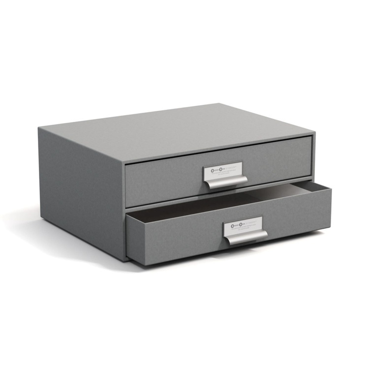 Two drawer box storage, BIGSO BIRGER, 33 x 25,5 x H 14,5 cm in the group Storage / Storage boxes / BigSo storage boxes at SmartaSaker.se (42263)
