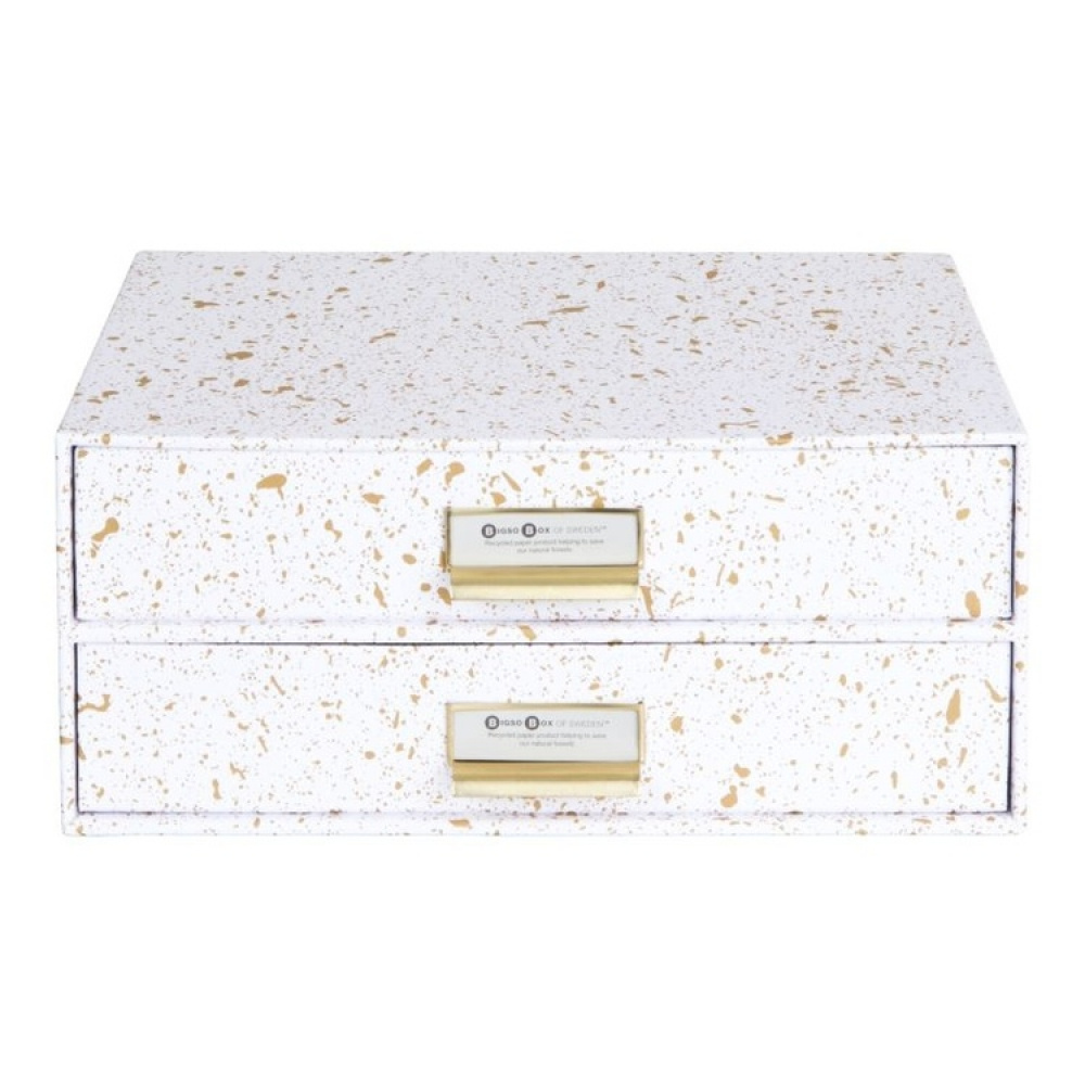 Two drawer box storage, BIGSO BIRGER, 33 x 25,5 x H 14,5 cm in the group Storage / Storage boxes / BigSo storage boxes at SmartaSaker.se (42263)