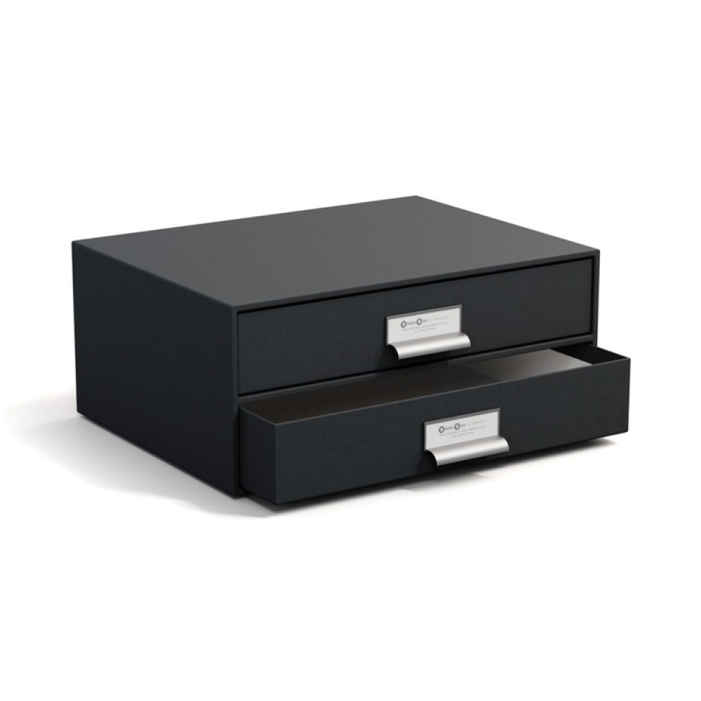 Two drawer box storage, BIGSO BIRGER, 33 x 25,5 x H 14,5 cm in the group Storage / Storage boxes / BigSo storage boxes at SmartaSaker.se (42263)