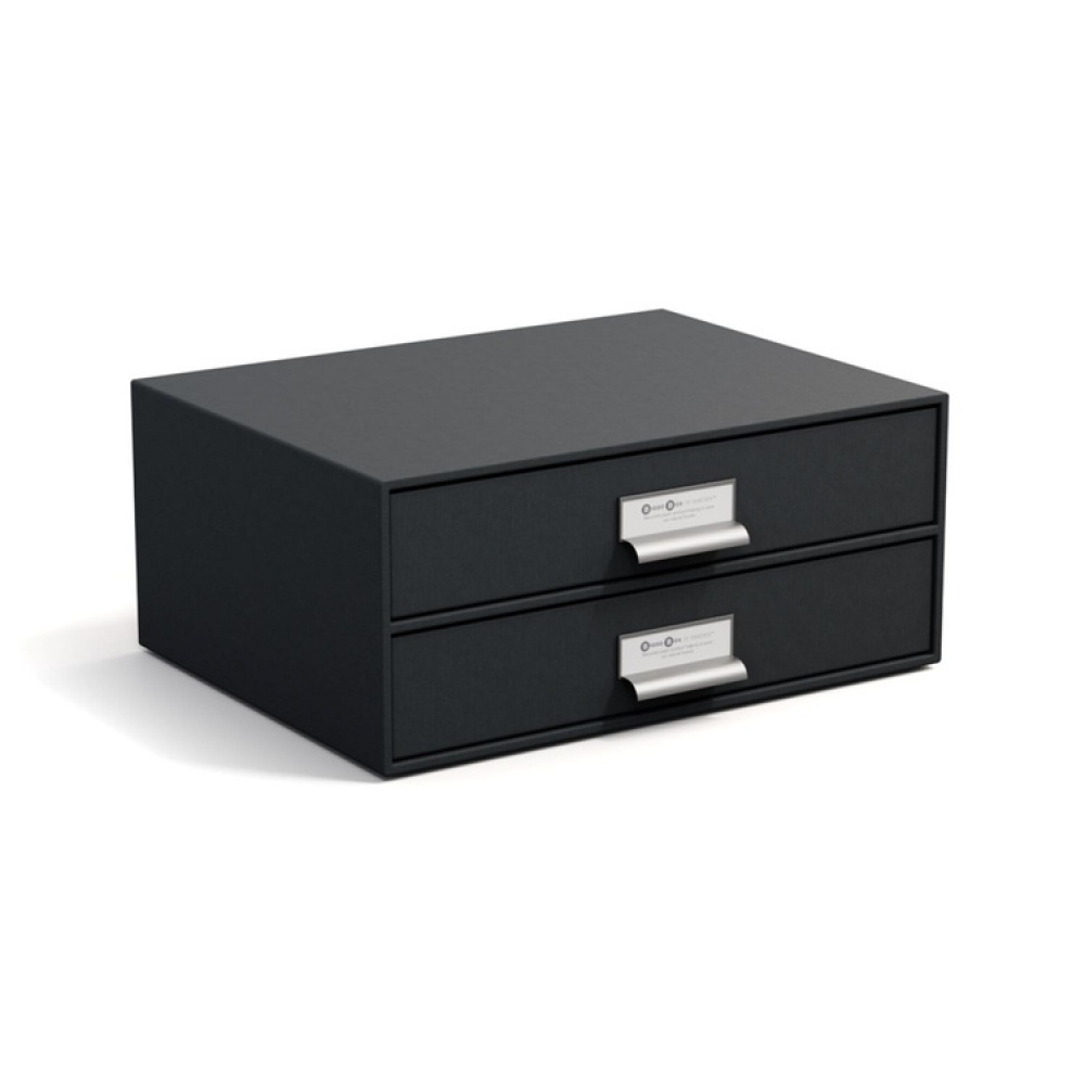 Two drawer box storage, BIGSO BIRGER, 33 x 25,5 x H 14,5 cm in the group Storage / Storage boxes / BigSo storage boxes at SmartaSaker.se (42263)