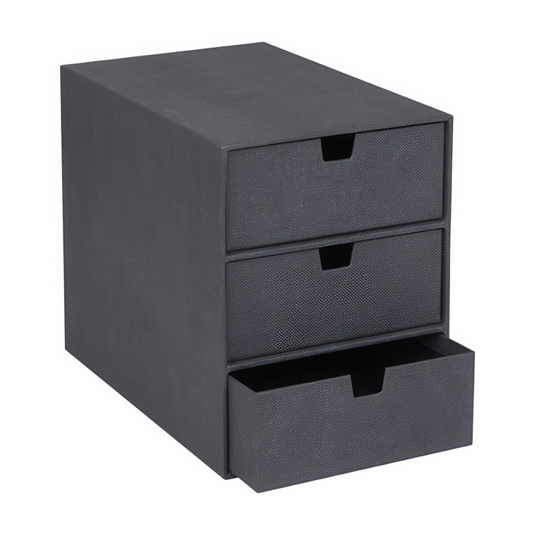 Mini chest of drawers 3 drawers, Ingrid canvas, Bigso, black in the group Storage / Storage boxes / Bigso storage boxes at SmartaSaker.se (42265-svart)