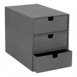 Drawer box storage, Slim, BIGSO INGRID CANVAS, 25,5 x 16 x H 20,5 cm