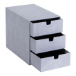 Mini chest of drawers 3 drawers, Ingrid canvas, Bigso