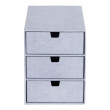 Drawer box storage, Slim, BIGSO INGRID CANVAS, 25,5 x 16 x H 20,5 cm