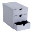 Drawer box storage, Slim, BIGSO INGRID CANVAS, 25,5 x 16 x H 20,5 cm