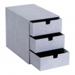 Drawer box storage, Slim, BIGSO INGRID CANVAS, 25,5 x 16 x H 20,5 cm