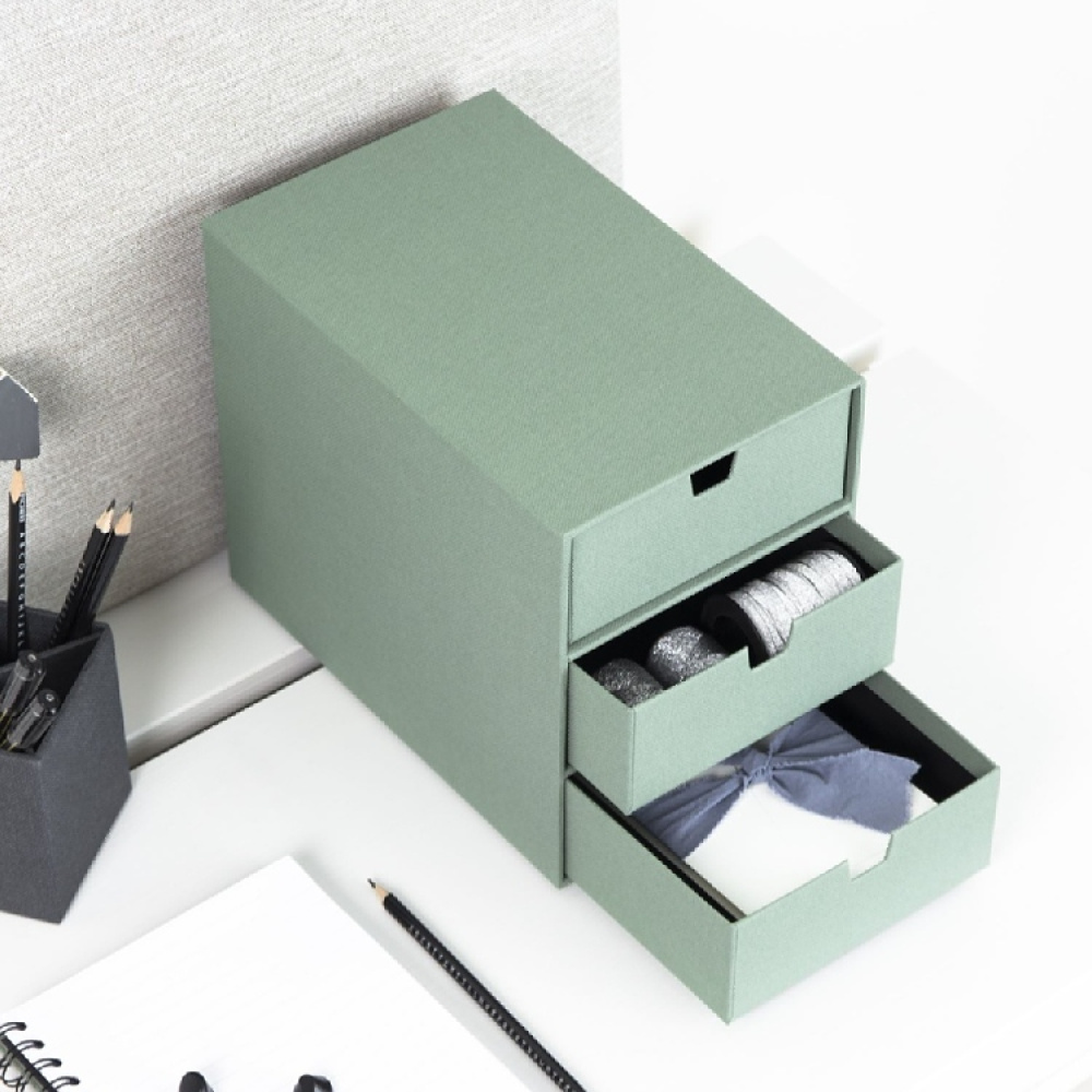 Mini chest of drawers 3 drawers, Ingrid canvas, Bigso in the group Storage / Storage boxes / Bigso storage boxes at SmartaSaker.se (42265)