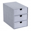 Drawer box storage, Slim, BIGSO INGRID CANVAS, 25,5 x 16 x H 20,5 cm