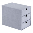 Drawer box storage, Slim, BIGSO INGRID CANVAS, 25,5 x 16 x H 20,5 cm
