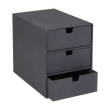 Mini chest of drawers 3 drawers, Ingrid canvas, Bigso
