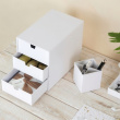 Drawer box storage, Slim, BIGSO INGRID, 25,5 x 16 x H 20,5 cm,, White Drawer box storage, Slim, BIGSO INGRID, 25,5 x 16 x H 20,5 cm,, White