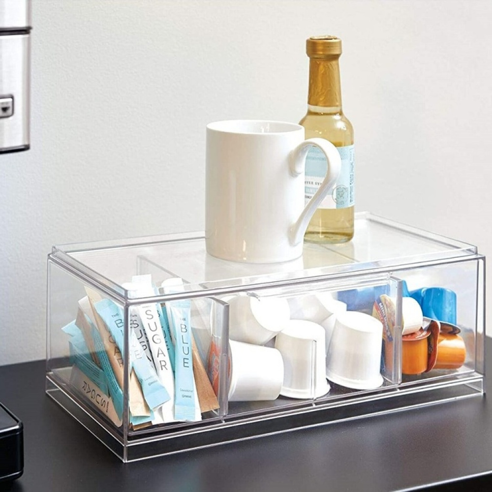 Drawer Box for Tea Bags, CRISP TEA ORGANIZER, 32 x 16 x H11,5cm, Transparent in the group Storage / Kitchen storage / Storage jars at SmartaSaker.se (42269)