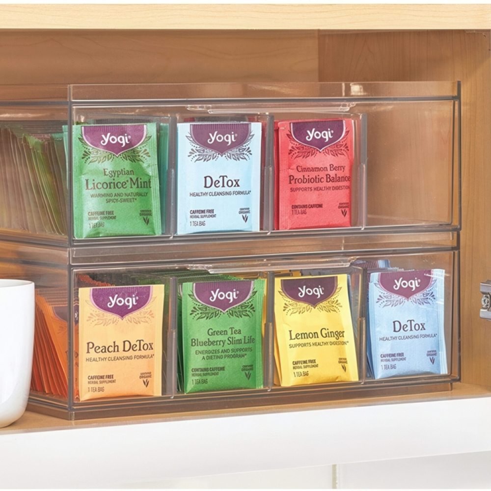 Storage box for tea bags 4 compartments in the group Storage / Kitchen storage / Storage jars at SmartaSaker.se (42269)