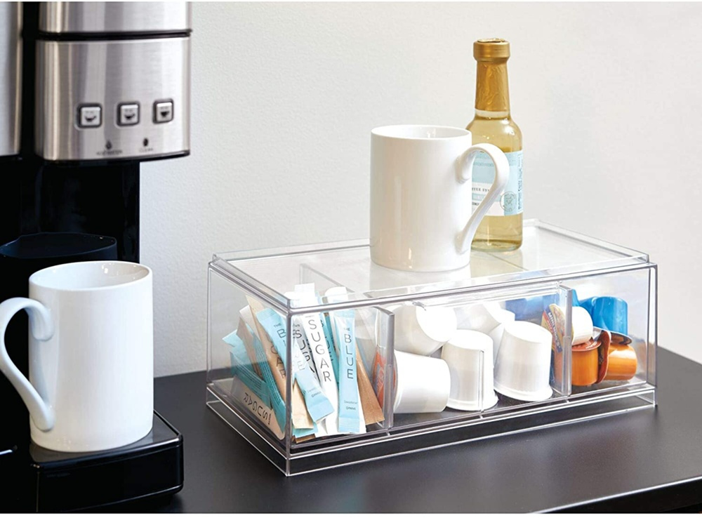 Drawer Box for Tea Bags, CRISP TEA ORGANIZER, 32 x 16 x H11,5cm, Transparent in the group Storage / Kitchen storage / Storage bins and jars at SmartaSaker.se (42269)