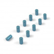 Magnets, Mini, Strong, Set of 10, MAGNUM, Ø 0,4 cm x 0,7 cm, Silver Blue