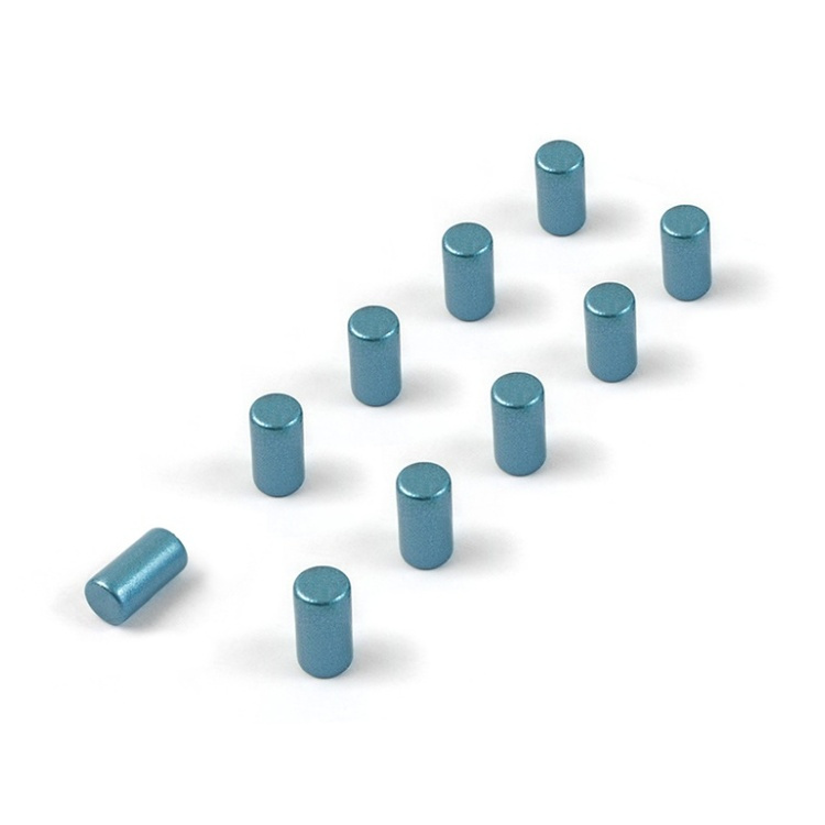 Magnets, Mini, Strong, Set of 10, MAGNUM, Ø 0,4 cm x 0,7 cm, Silver Blue in the group Storage / Magnets and adhesives / Strong magnets at SmartaSaker.se (42277)