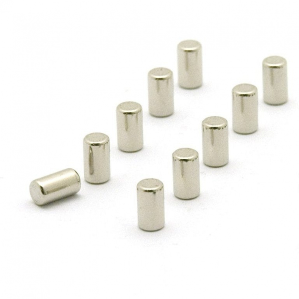 Magnets, small and strong, Set of 10, MAGNUM, Ø 0,4 x H 0,7 cm, Silver in the group Storage / Magnets and adhesives / Strong magnets at SmartaSaker.se (42278)