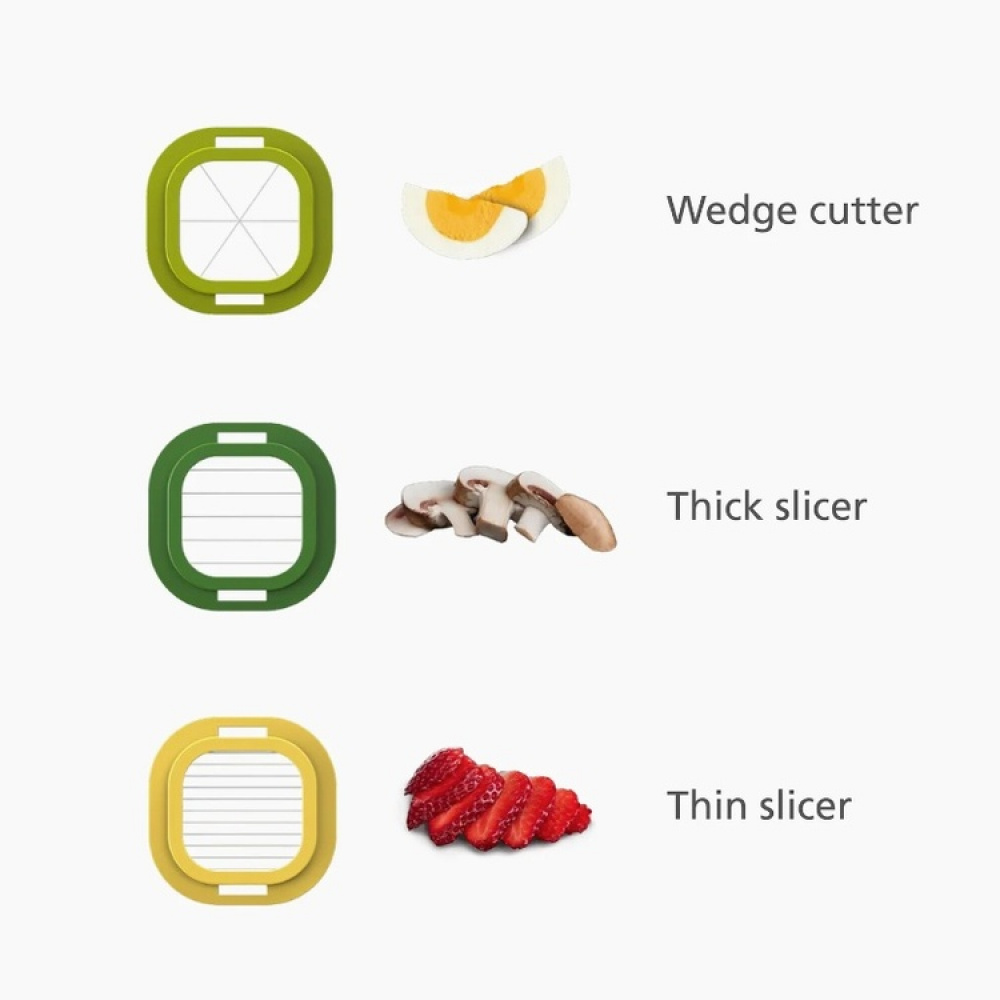 Food preparation Sert, 3-IN-1 MULTI-PREP, Joseph Joseph, Green / Yellow in the group Storage / Kitchen storage at SmartaSaker.se (42279)