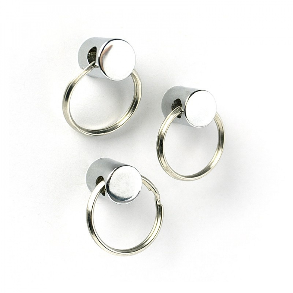 Key Rings with Magnets, Set of 3, RING, Super strong, silver in the group Storage / Hallway storage / Key cabinets at SmartaSaker.se (42309)