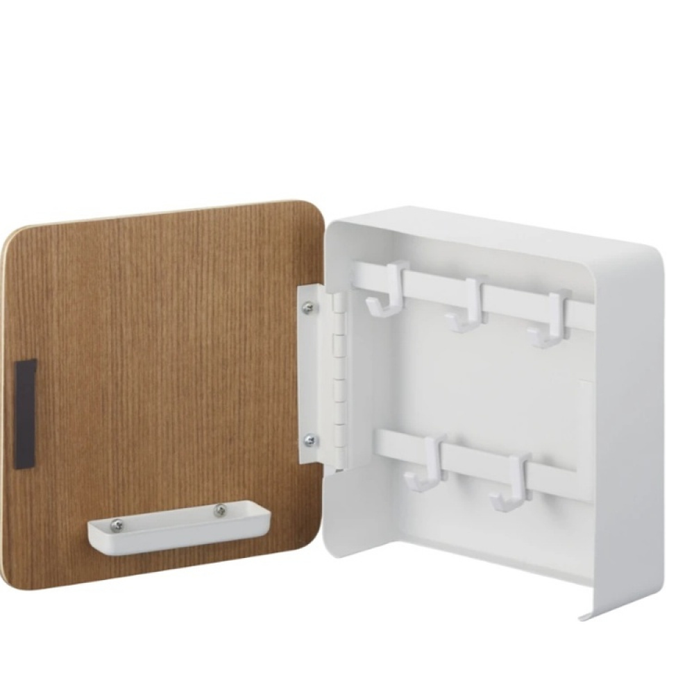Key Cabinet, Magnetic, RIN SQUARE, Yamazaki, 16 x 16 cm, White / Nature in the group Storage at SmartaSaker.se (42312)