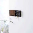 Key Cabinet, Magnetic, RIN SQUARE, Yamazaki, 16 x 16 cm, Black / Brown Key Cabinet, Magnetic, RIN SQUARE, Yamazaki, 16 x 16 cm, Black / Brown