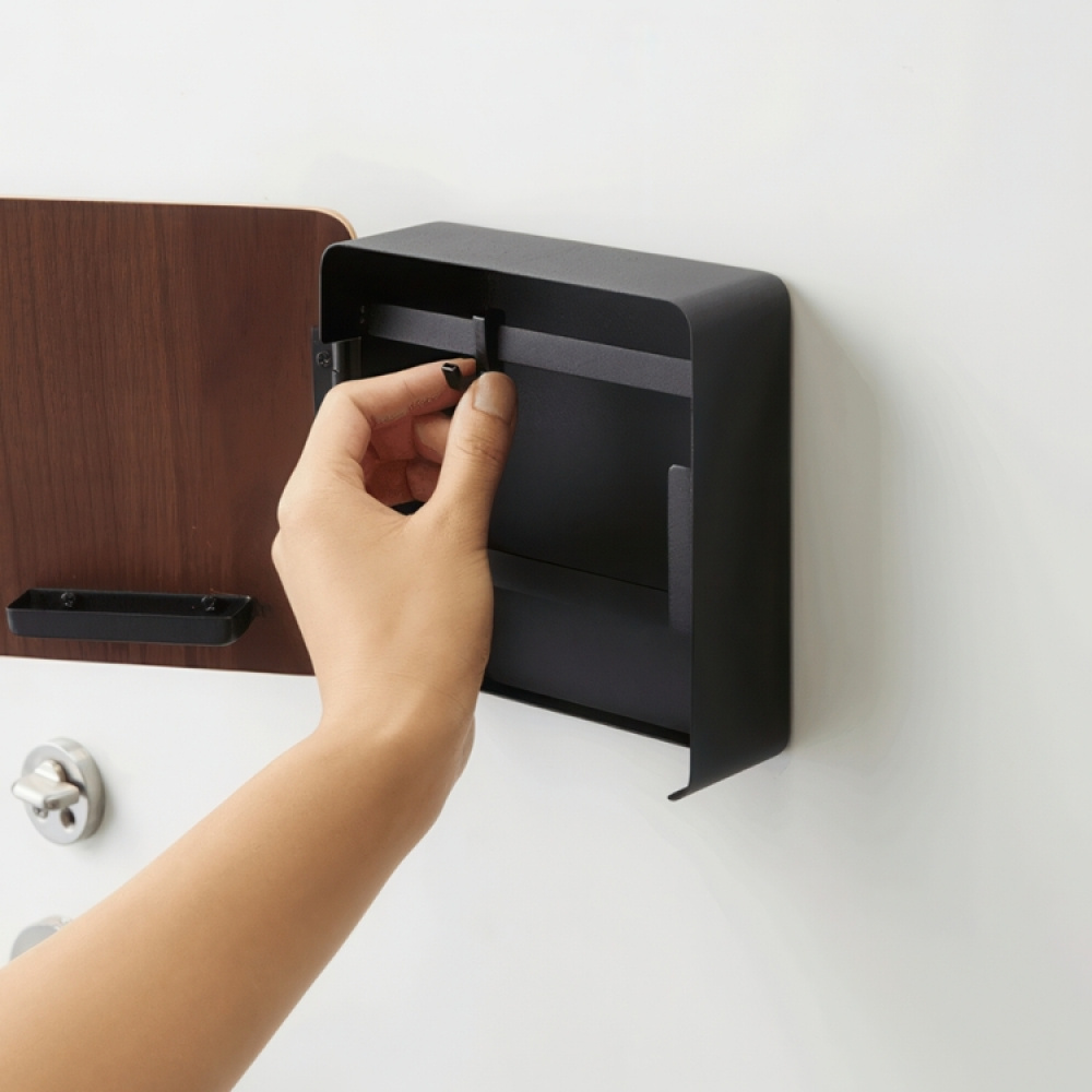 Key Cabinet, Magnetic, RIN SQUARE, Yamazaki, 16 x 16 cm, Black / Brown in the group Storage at SmartaSaker.se (42313)
