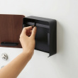 Key Cabinet, Magnetic, RIN SQUARE, Yamazaki, 16 x 16 cm, Black / Brown Key Cabinet, Magnetic, RIN SQUARE, Yamazaki, 16 x 16 cm, Black / Brown