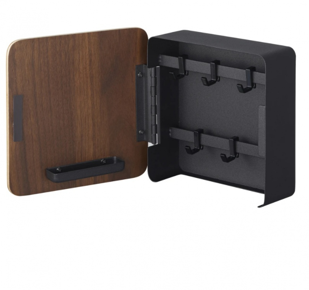 Key Cabinet, Magnetic, RIN SQUARE, Yamazaki, 16 x 16 cm, Black / Brown in the group Storage / Hallway storage / Key cabinets at SmartaSaker.se (42313)