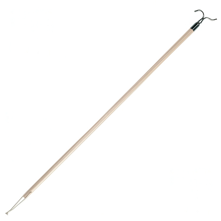 Bar with hook for wardrobe, REACH BAR, 100 cm, wood, White Wash in the group Storage / Wardrobe storage / Hangers and hooks at SmartaSaker.se (42315)