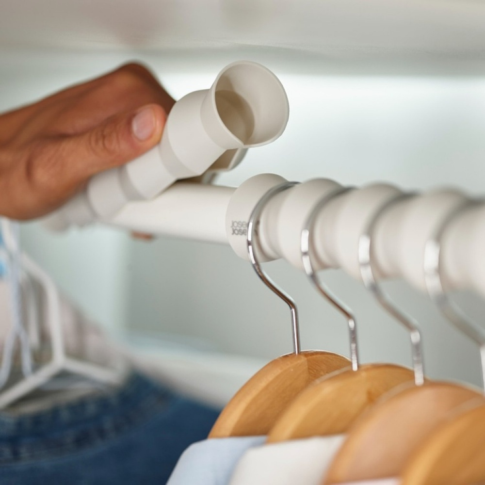 Organise your wardrobe, Set of 2, ORDERLY NARROW RAIL SPACER, Joseph Joseph, Ecru in the group Storage / Wardrobe storage / Hangers and hooks at SmartaSaker.se (42316)