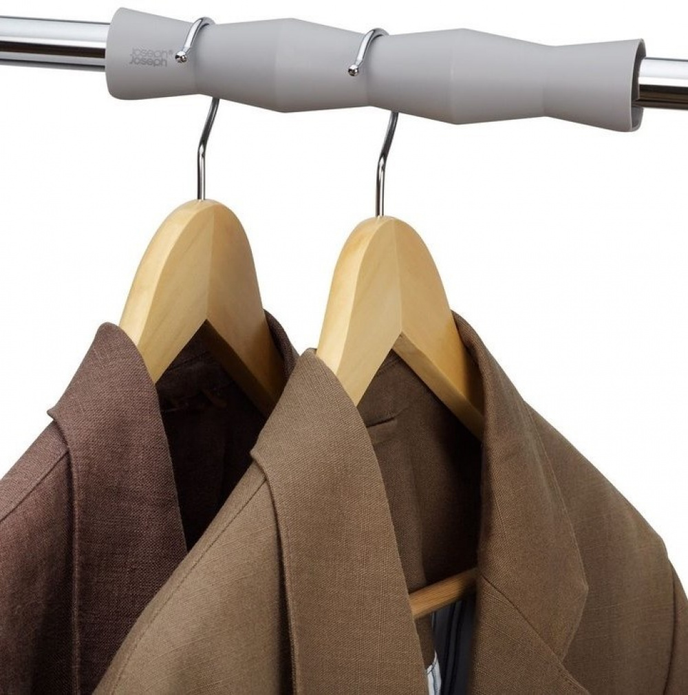 Organise your wardrobe, Set of 2, ORDERLY WIDE RAIL SPACER, Joseph Joseph, Grey in the group Storage / Wardrobe storage / Hangers and hooks at SmartaSaker.se (42317)