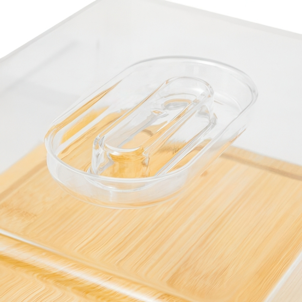 Bamboo Cheese Board, BOÎTE Á FROMAGE, 26 x 20 x H7,5 cm, Clear / Nature in the group Storage / Kitchen storage / Fridge storage at SmartaSaker.se (42318)